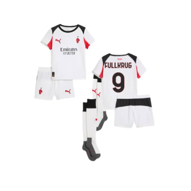 2025-2026 AC Milan Away Mini Kit (Fullkrug 9)-SoccerKits Hub | Buy Soccer Jerseys Online